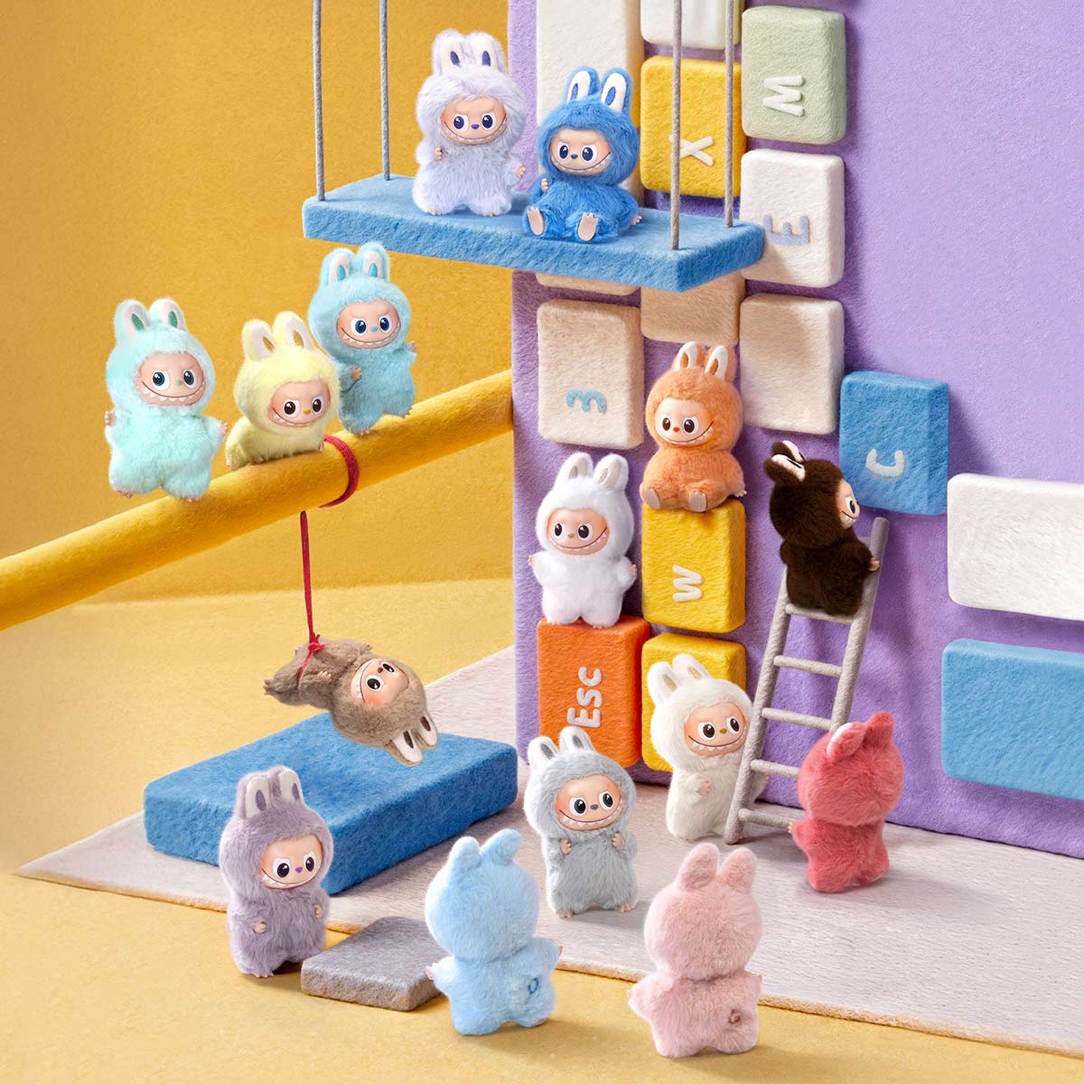 THE MONSTER PIN FOR LOVE SERIES - Vinyl Plush Pendant blind box (A-M)